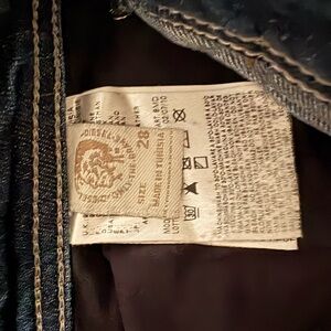 Diesel Dark Denim with Tan Stitching